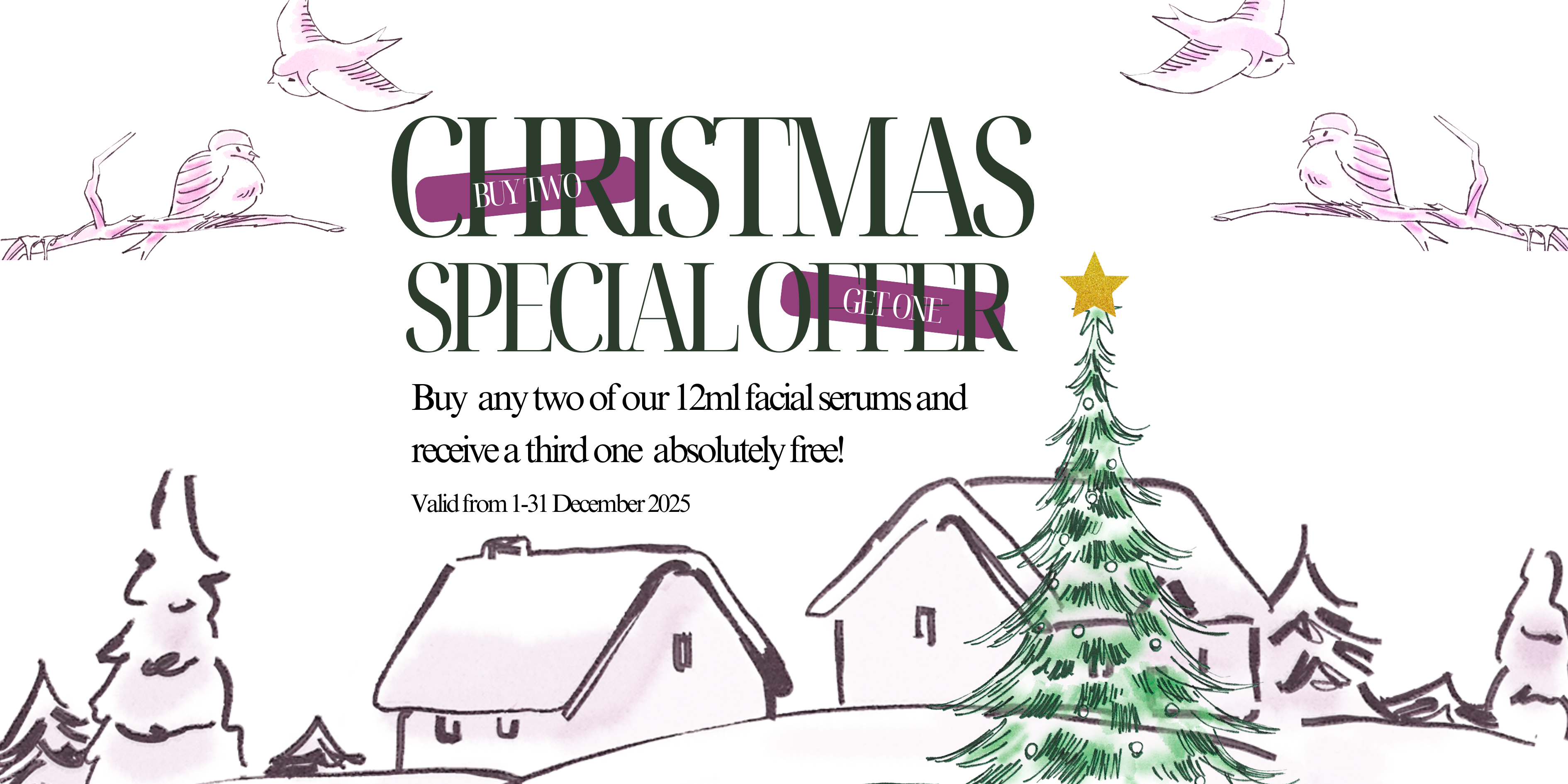 Buy 2 get 1 Promotion For All 12ml Serums